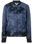 Kenzo Floral Embroidered Bomber Jacket - Blue
