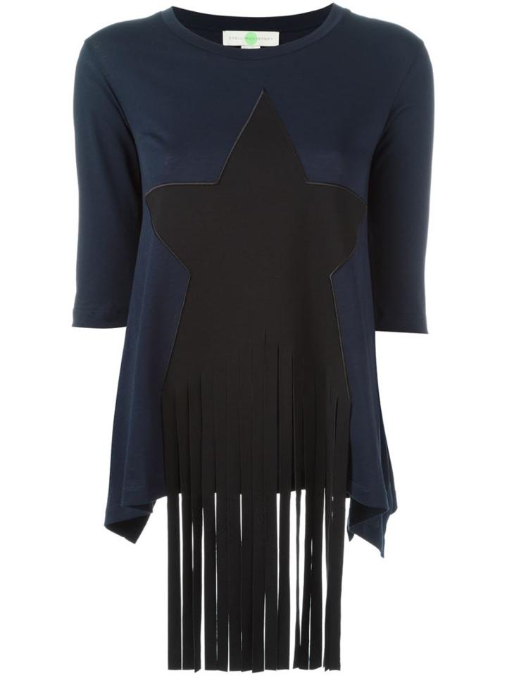 Stella Mccartney 'star Patch' Fringed T-shirt