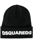 Dsquared2 Branded Beanie Hat - Black
