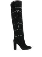Via Roma 15 Studded Knee-length Boots - Black