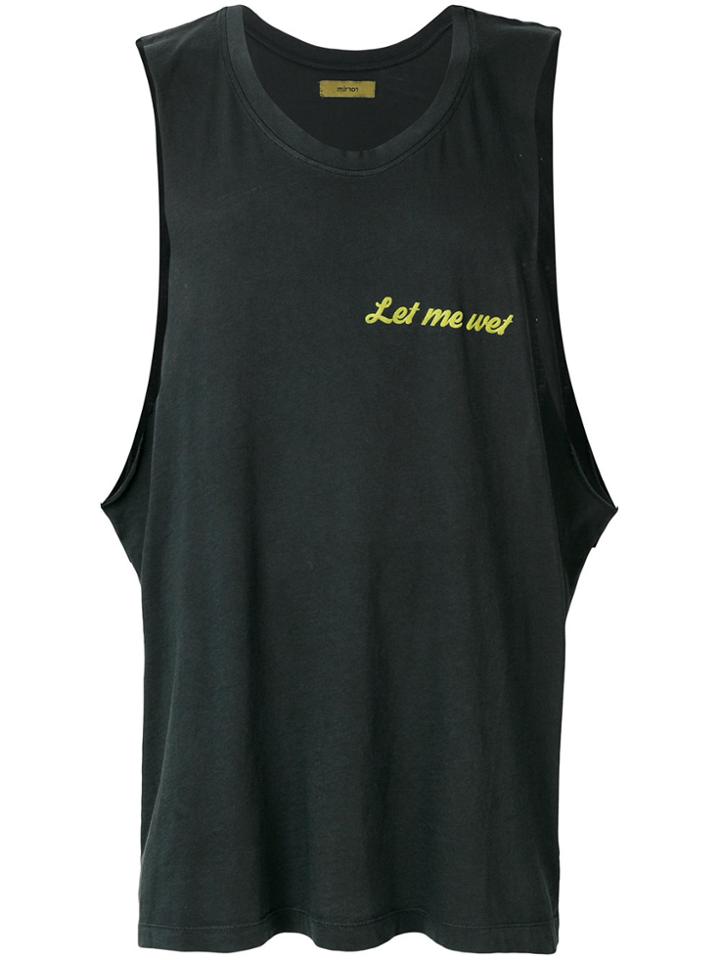 Mirror By Paura Slogan Tank - Black