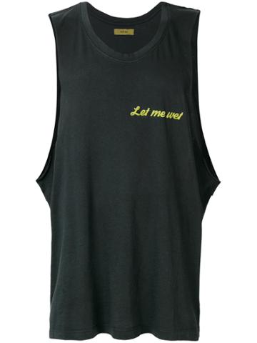 Mirror By Paura Slogan Tank - Black