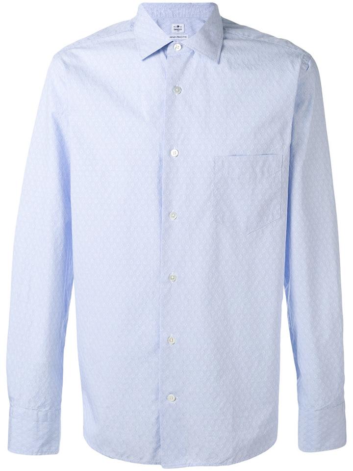 Danolis - Printed Shirt - Men - Cotton - 16 1/2, Blue, Cotton