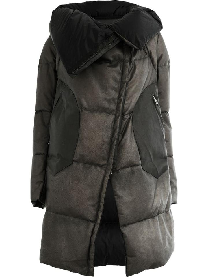 Isaac Sellam Experience Leather Padded Coat - Grey