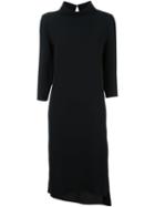 P.a.r.o.s.h. Turtleneck Dress, Women's, Size: Medium, Black, Polyester/spandex/elastane