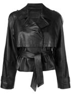 Drome Layered Belted Jacket - Black
