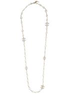 Chanel Vintage Cc Embellished Necklace - White