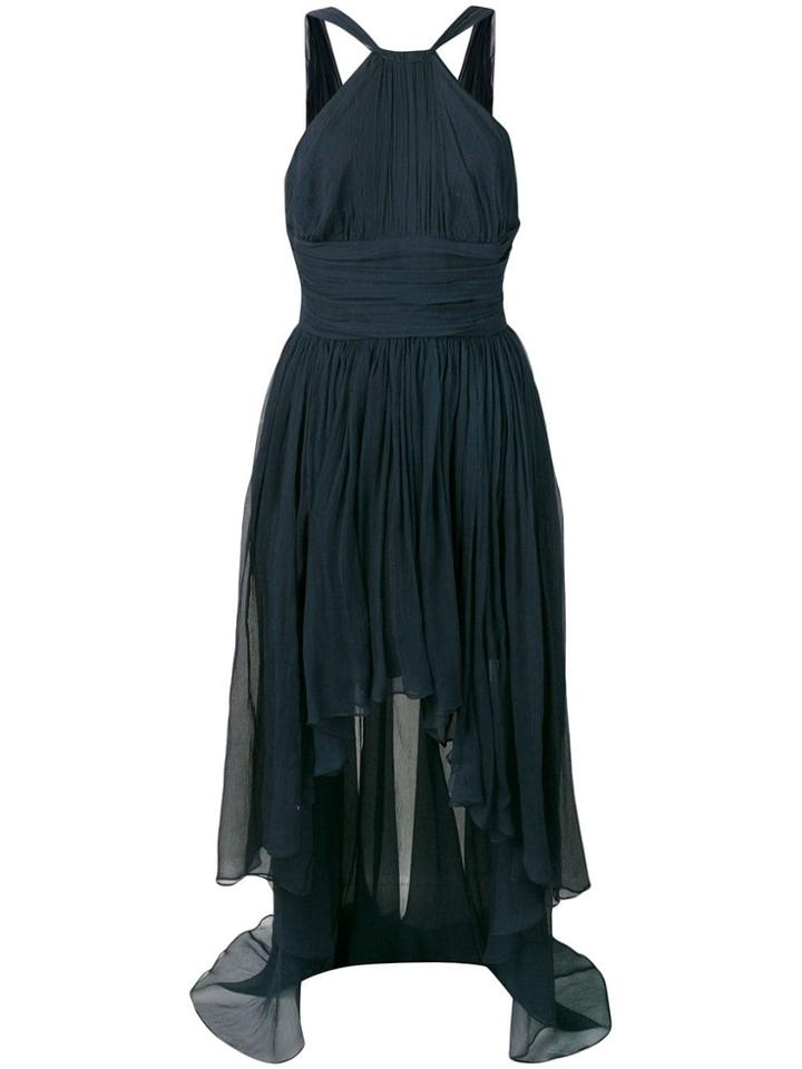Stella Mccartney Ruched Halterneck Dress - Blue
