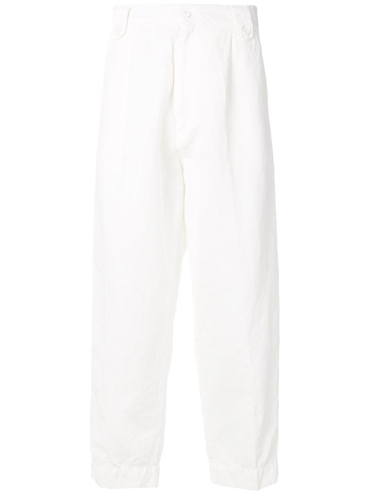 Costumein Cropped Wide Leg Trousers - White