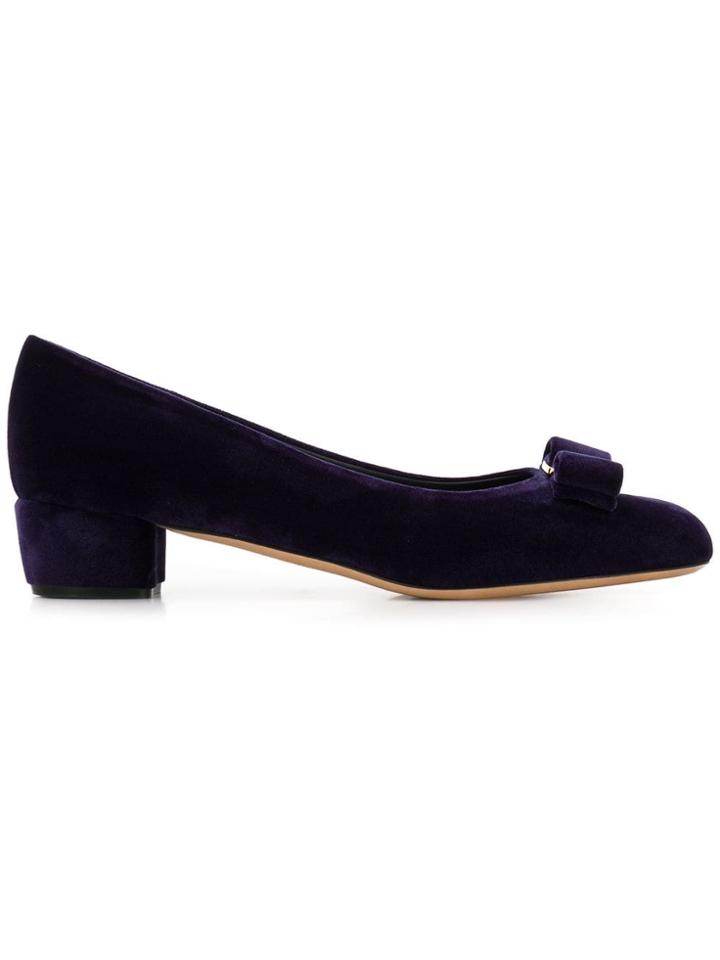 Salvatore Ferragamo Bow Detail Pumps - Blue