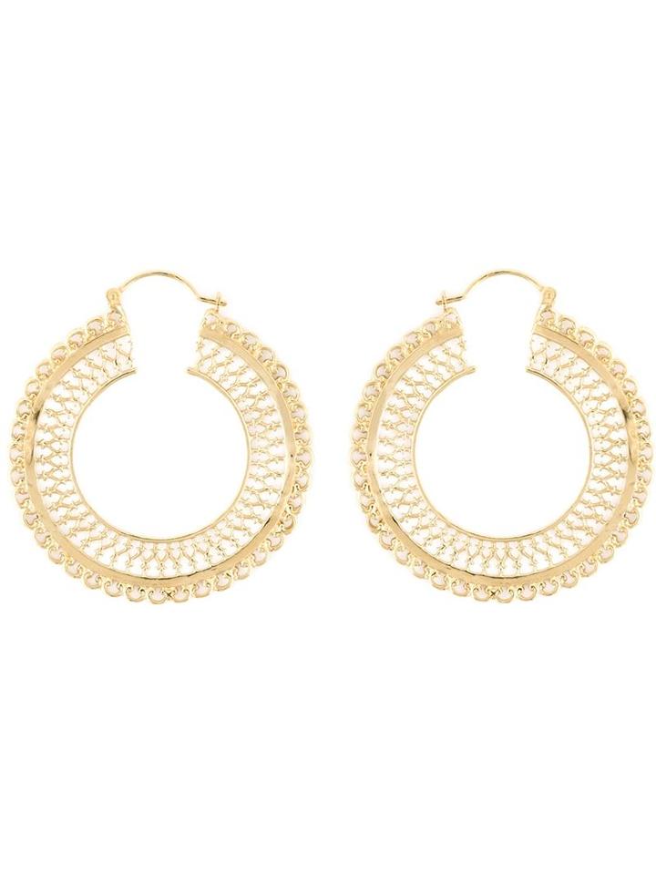 Wouters & Hendrix Filigree Hoop Earrings, Women's, Metallic, Sterling Silver
