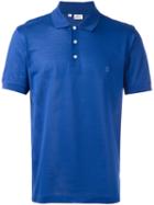 Brioni Embroidered Logo Polo Shirt, Men's, Size: Large, Blue, Cotton