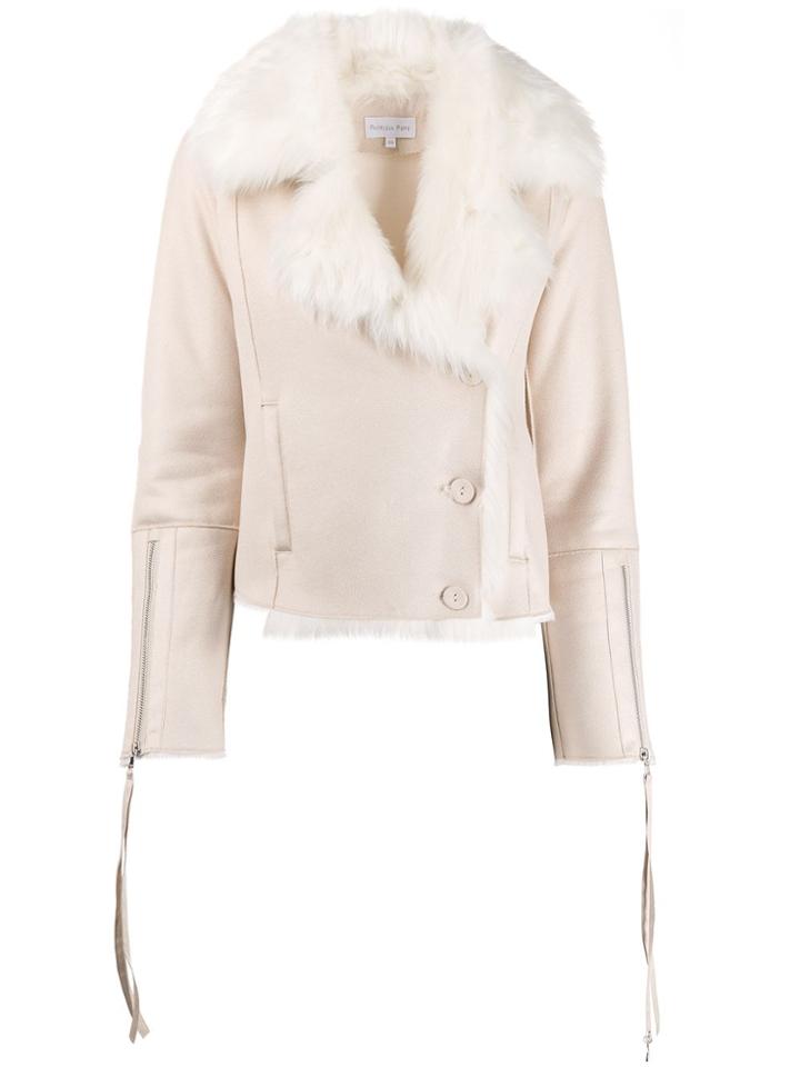 Patrizia Pepe Notched Collar Jacket - Neutrals