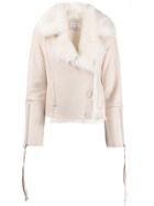 Patrizia Pepe Notched Collar Jacket - Neutrals