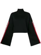 Msgm Logo Roll-neck Sweater - Black