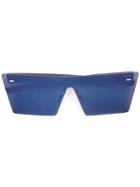 Retrosuperfuture Mirrored Squared Sunglasses - Blue