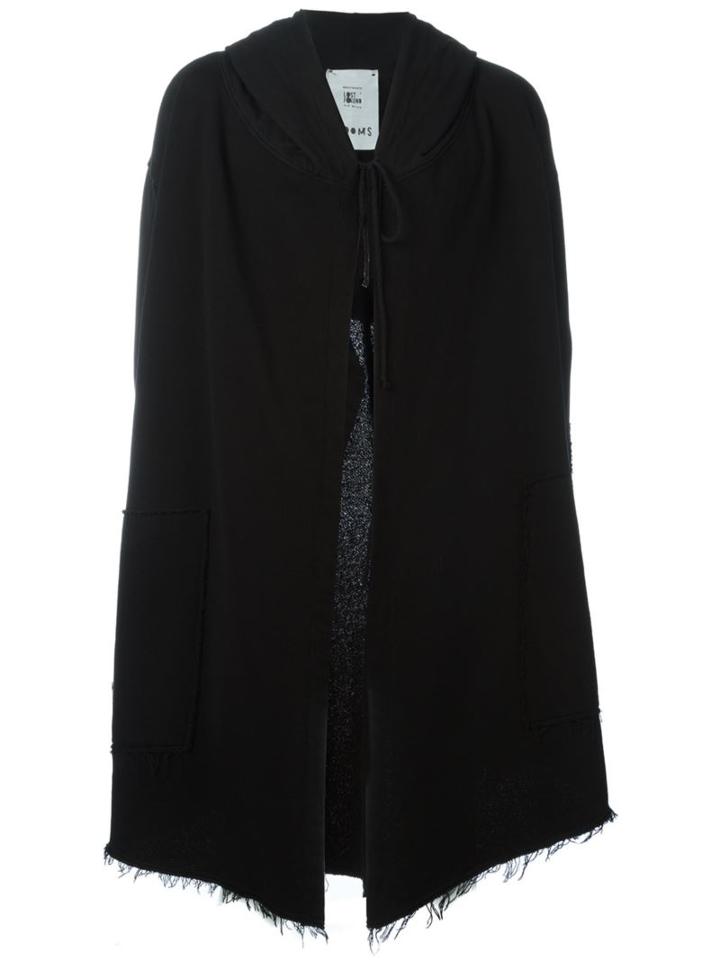 Lost & Found Rooms Long Hooded Cardigan, Men's, Size: Large, Black, Cotton