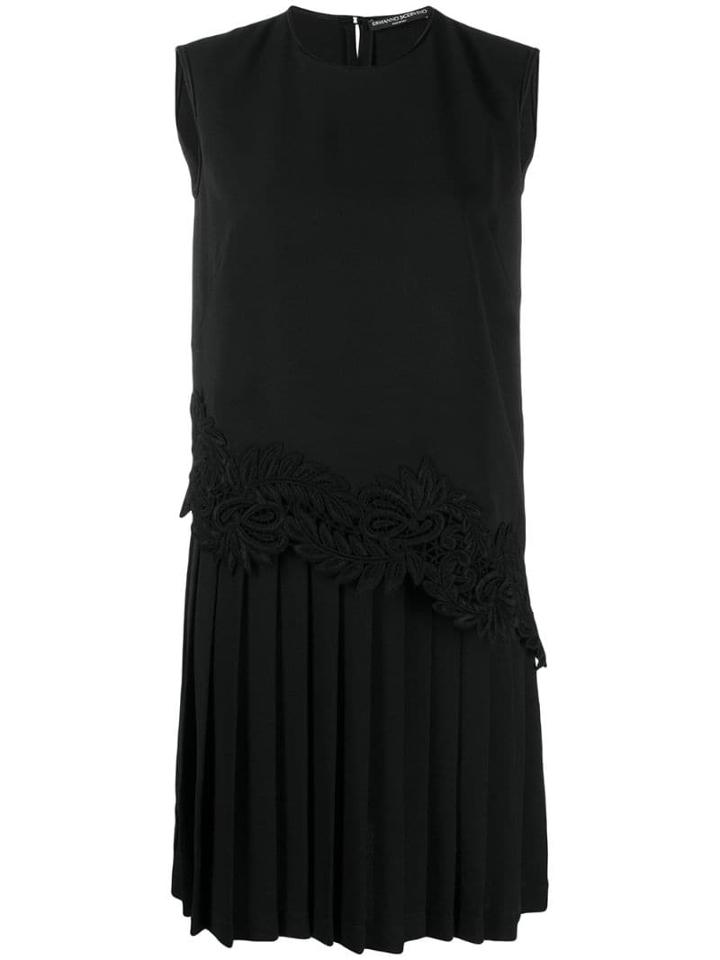 Ermanno Scervino Pleated Shift Dress - Black