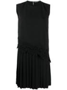 Ermanno Scervino Pleated Shift Dress - Black