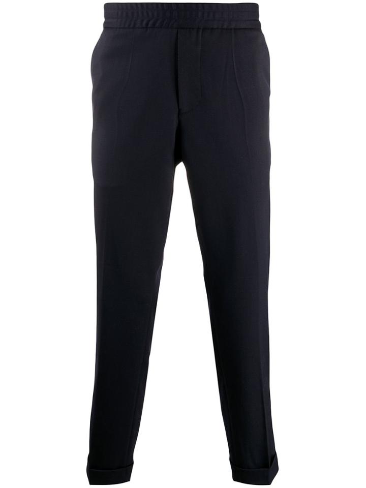 Filippa-k Terry Cropped Slim-fit Trousers - Blue