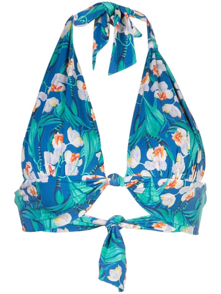 Patbo Halterneck Bikini Top - Blue