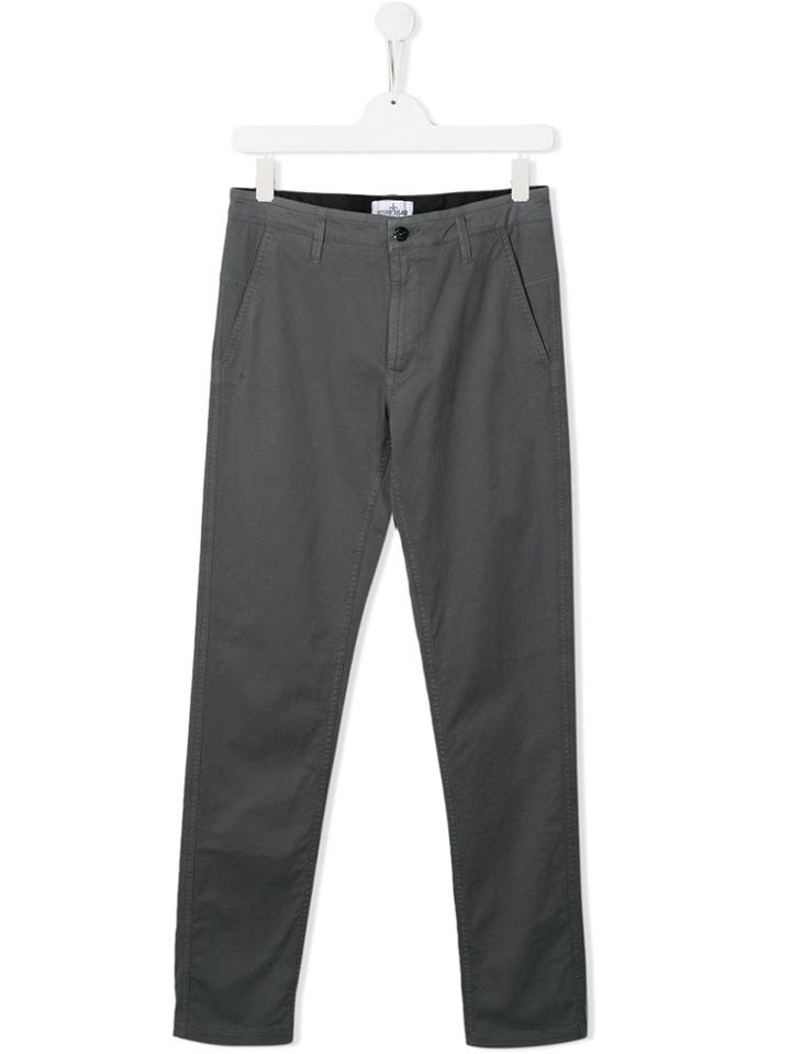 Stone Island Junior Straight-leg Chinos - Grey