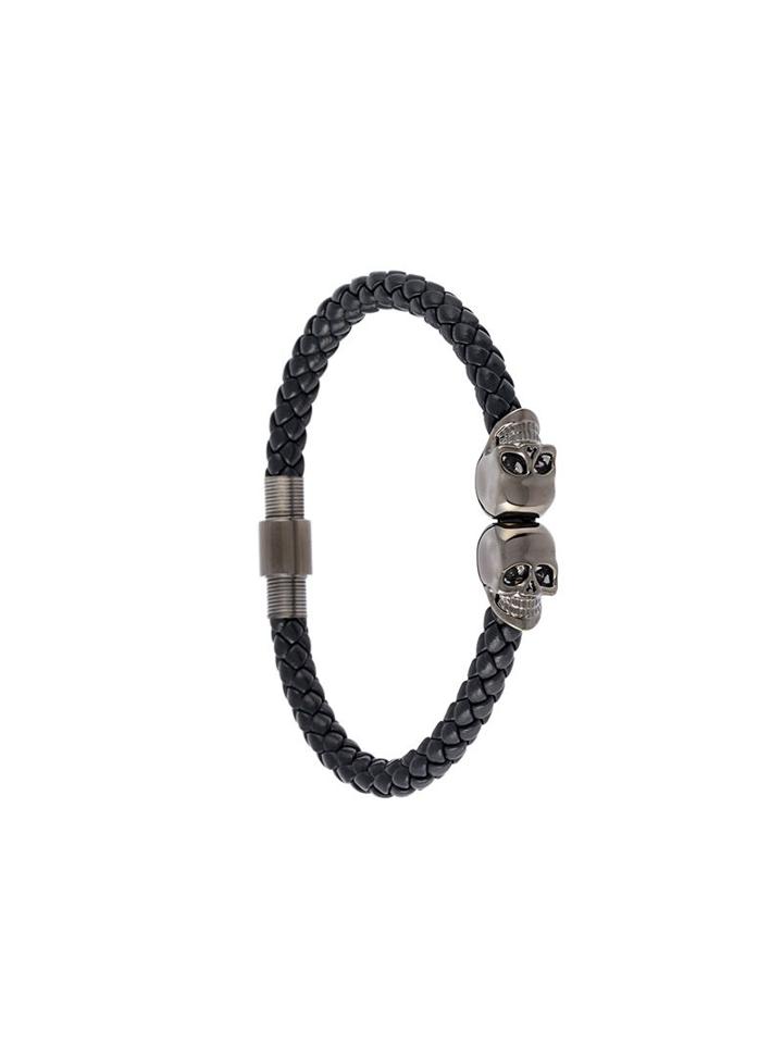 Northskull Northskull Blackgunmetalnappabracelet Silver Brass