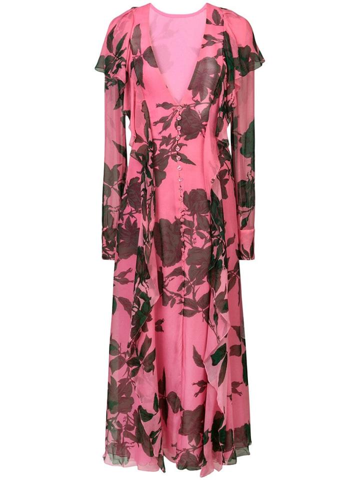 Carolina Herrera Floral Print Dress - Pink
