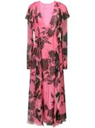 Carolina Herrera Floral Print Dress - Pink