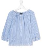 Ralph Lauren Kids Striped Smocked Top - Blue