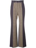 Dice Kayek Pattern Mix Flared Trousers - Purple