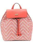 Michael Kors Woven-effect Backpack - Red