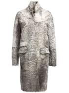 Liska Lamb Fur Coat, Women's, Size: Medium, Grey, Lamb Fur