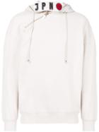 Emporio Armani Koi Fish Embroidered Hoodie - Neutrals