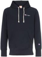 Champion Embroidered Logo Cotton Hoodie - Blue