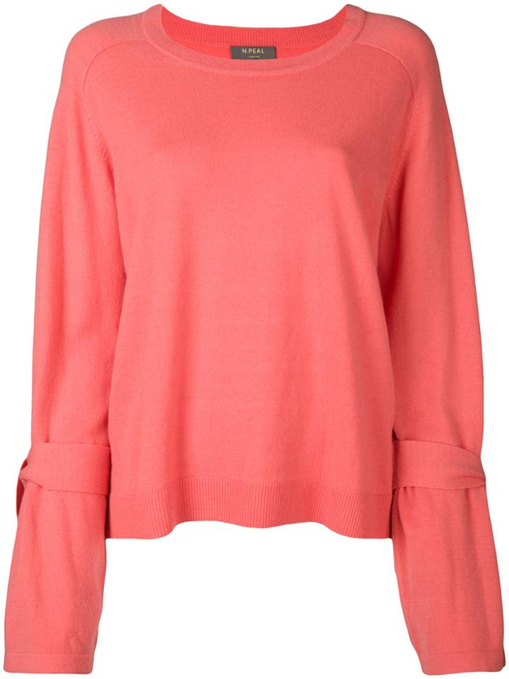 N.peal Tie Sleeve Jumper - Pink & Purple