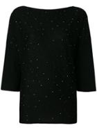 Snobby Sheep Speckled Knitted Top - Black