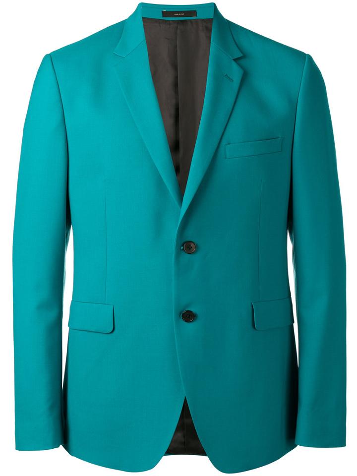 Paul Smith Button Blazer, Men's, Size: 44, Blue, Wool/cupro