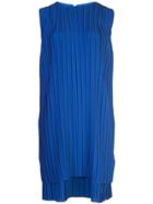 Victoria Victoria Beckham Pleated Shift Dress - Blue