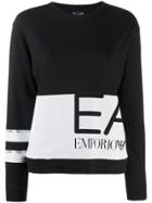 Ea7 Emporio Armani Logo Print Jumper - Black