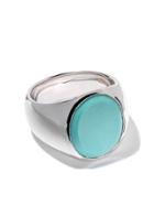 Tom Wood Oval Turquoise Ring - Silver