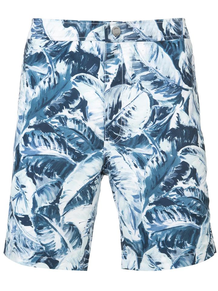 Onia - Banana Leaf Calder Trunks 7.5 - Men - Polyester - 34, Blue, Polyester