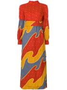 William Vintage Bonwit Teller Printed Dress - Red
