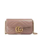 Gucci Gg Marmont Matelassé Leather Super Mini Bag - Neutrals