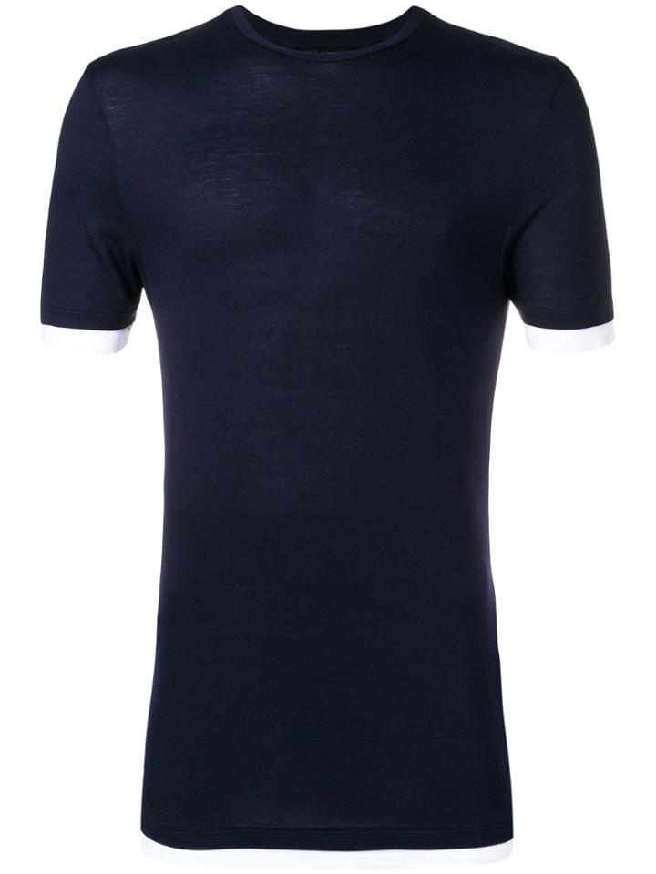 Neil Barrett Contrast Detail T-shirt - Blue