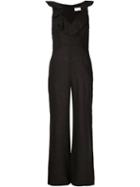 Zimmermann Deep V-neck Jumpsuit, Women's, Size: 1, Black, Linen/flax