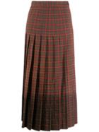 Etro Pleated Check Skirt - Neutrals