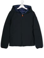Save The Duck Kids Zipped Hooded Jacket - Blue