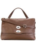 Zanellato Top Handle Shoulder Bag, Women's, Brown, Leather