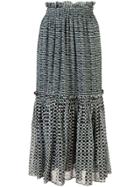 Proenza Schouler Crepe Chiffon Tiered Skirt - Blue